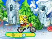 سبون بوب يقود دراجتة